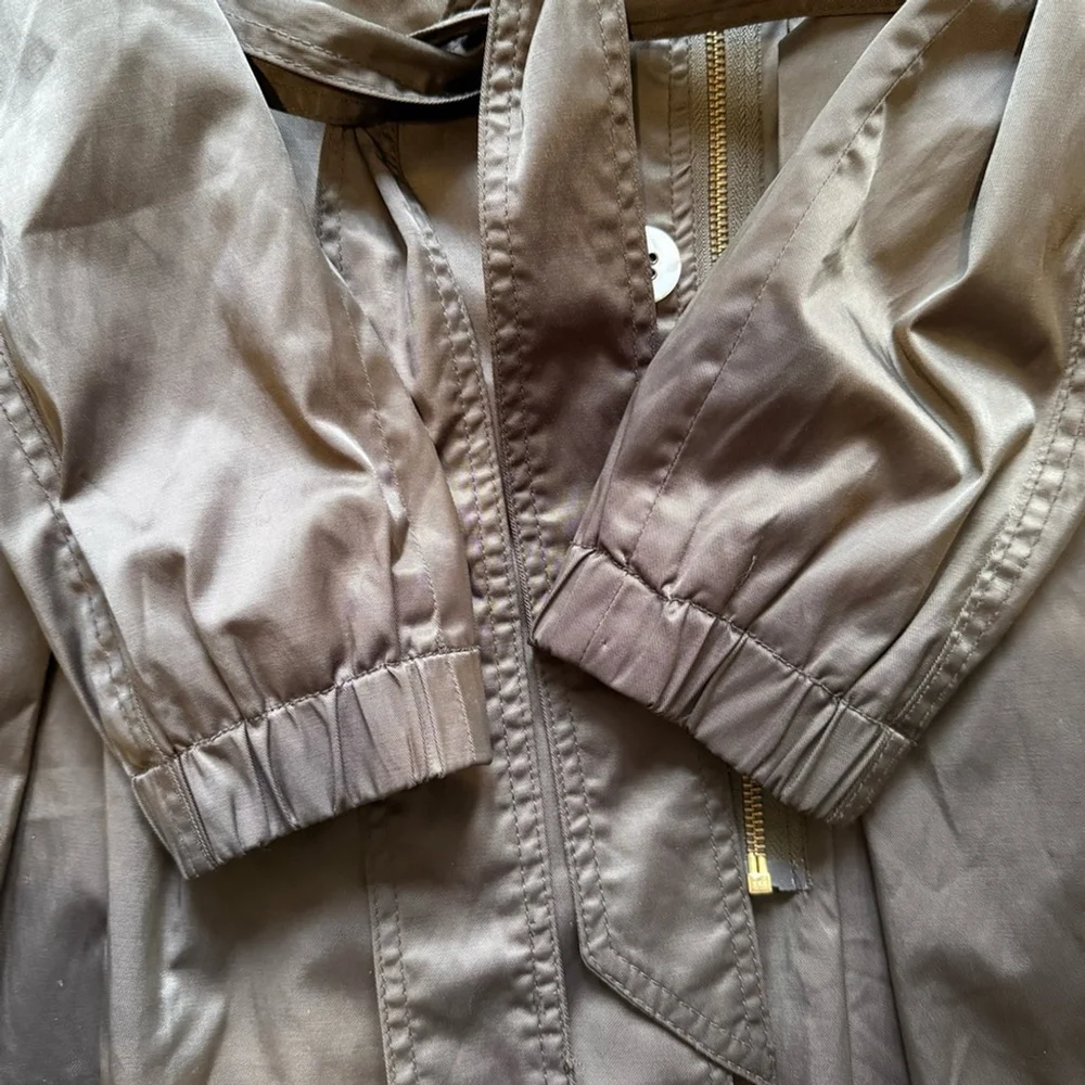Elevenses Brown Trench Coat Size S Fall Minimalist Casual Chic Business - Picture 14 of 16